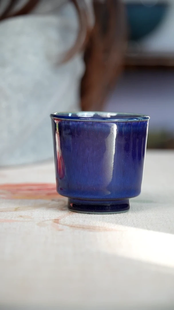 杯子瓷钧窑茶器摆件