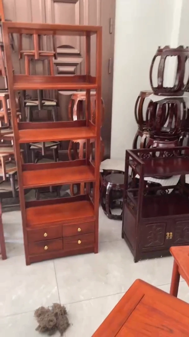 花梨木类家具4抽178高书架