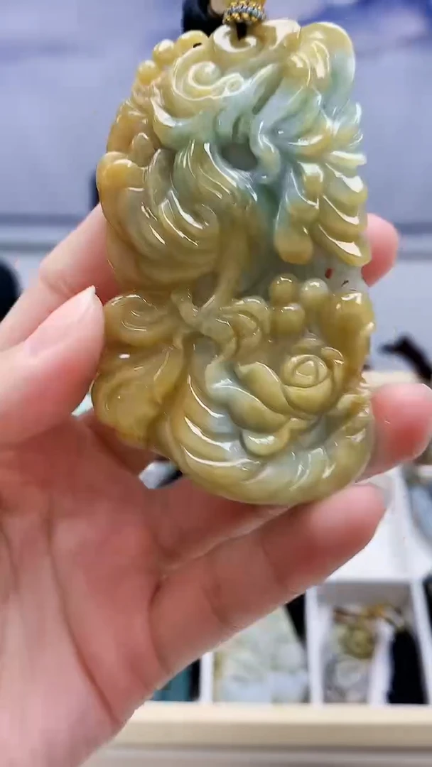 未镶嵌定制翡翠5028lr-毛货挂件45