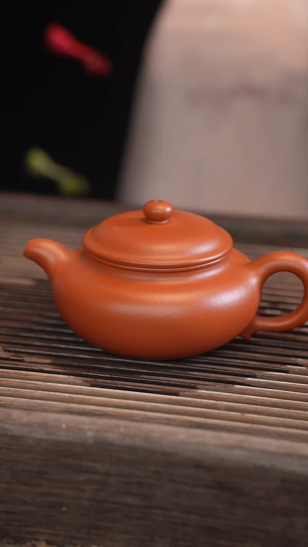 茶壶紫砂仿古 朱泥 半手工 180cc