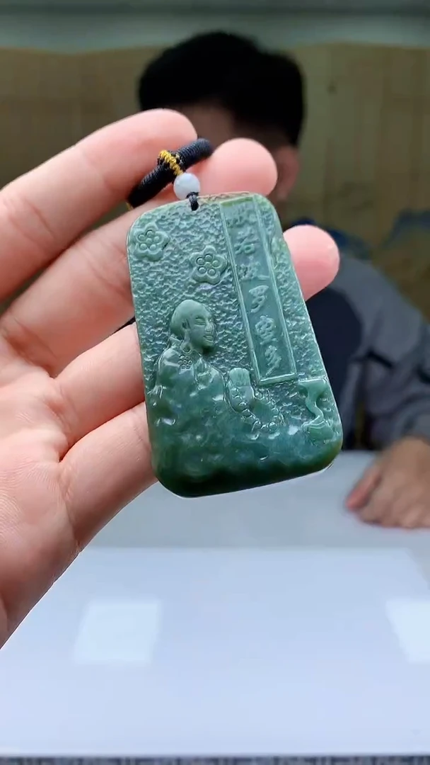 【闪购商品】定制翡翠未镶嵌4917bb-毛货挂件60