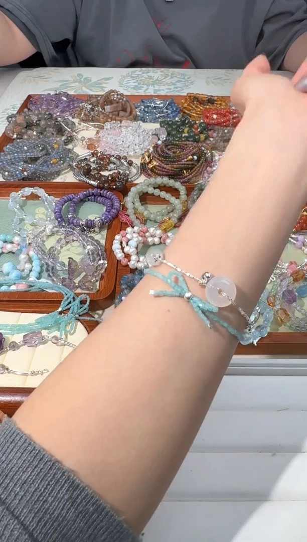 【闪购商品】玛瑙/玉髓手链银S925镶嵌Z003玉髓平安扣碎银款