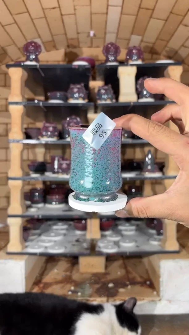 摆件精品窑变钧瓷茶器