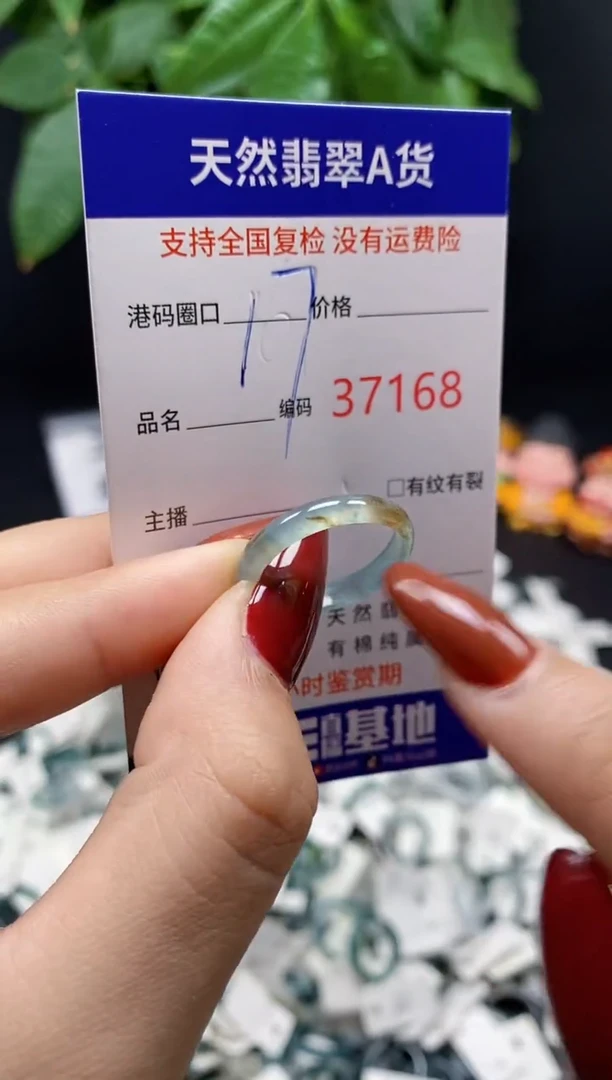 翡翠戒指未镶嵌 天然翡翠戒圈7168