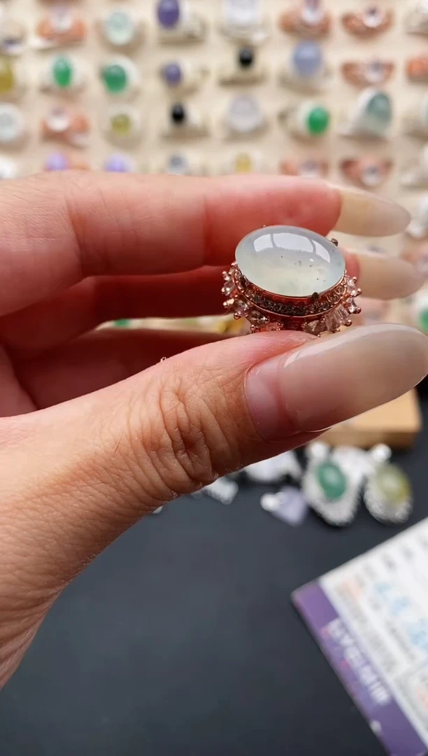 未镶嵌戒指翡翠缅甸天然A货翡翠22  4-8