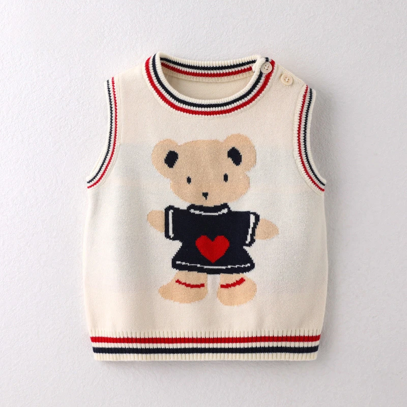 宝宝针织马甲毛线背心男女婴儿套头毛衣秋冬保暖内搭中小儿童马甲