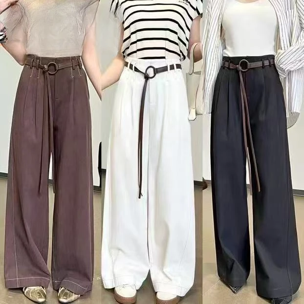 D31121南油爆款坠感百搭休闲直筒裤