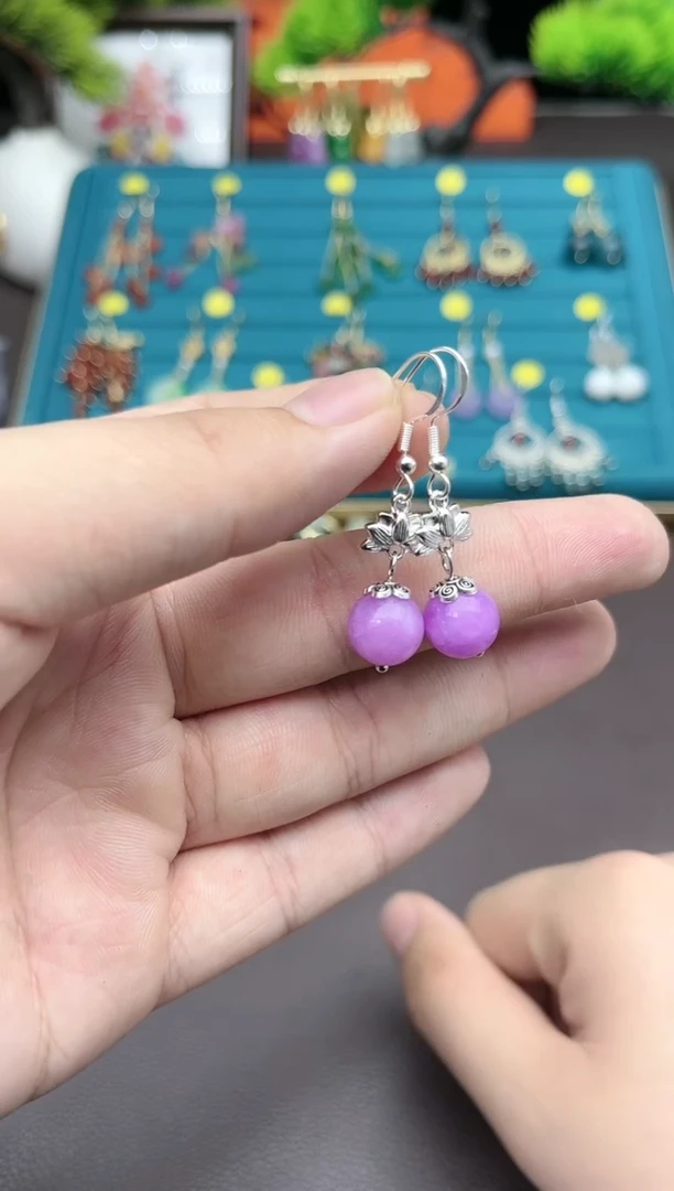 【闪购商品】玛瑙/玉髓耳钉银S925镶嵌401000