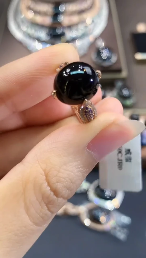 18K金镶嵌戒指翡翠C113