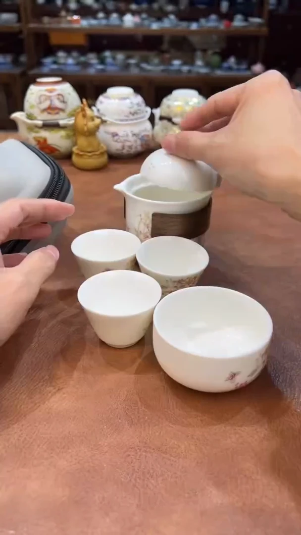 真的很便宜会开片的旅行茶具