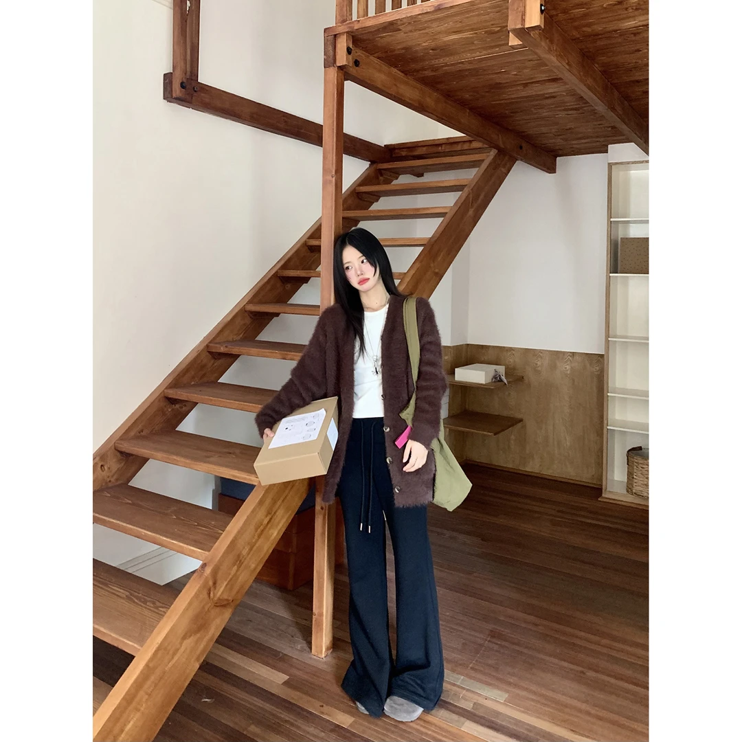 【倪子清仓】保暖毛毛外套针织衫6056#