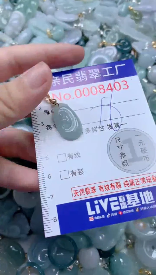 翡翠未镶嵌颈饰8403