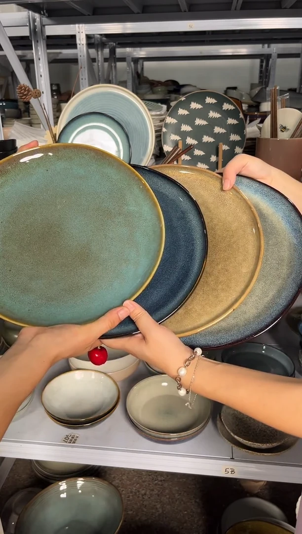 陶瓷外贸尾货瑕疵满20包邮X4 大盘组合