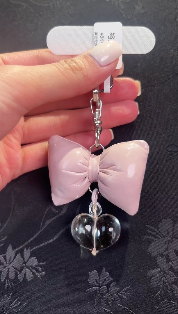 未镶嵌车挂水晶水晶爱心蝴蝶结挂件