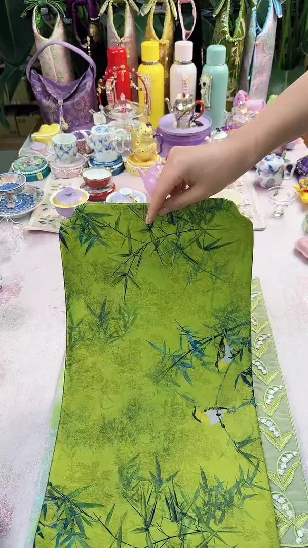041香云纱竹子系茶席