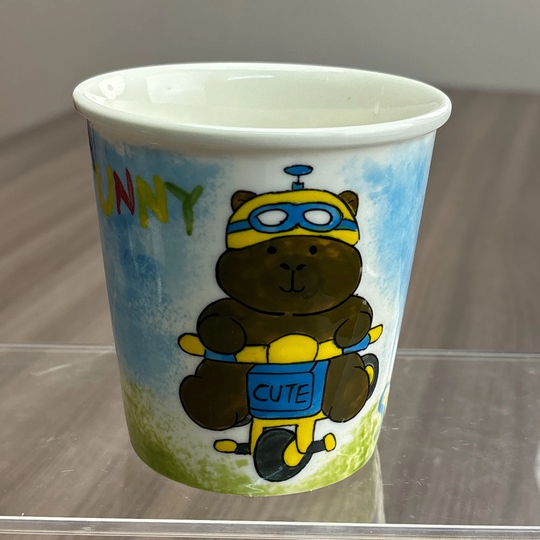 卡通可爱水杯纯手工手绘景德镇陶瓷杯