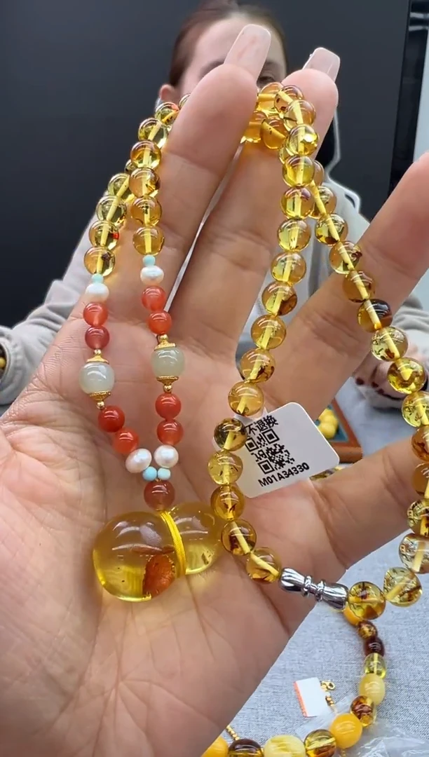 【闪购商品】琥珀颈饰未镶嵌796秒拍号