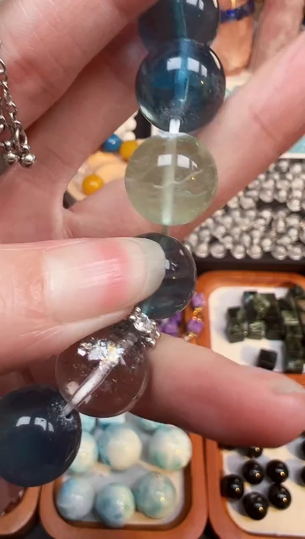 未镶嵌颈饰萤石5a多样性发其一/12.13/一单2颗12mm