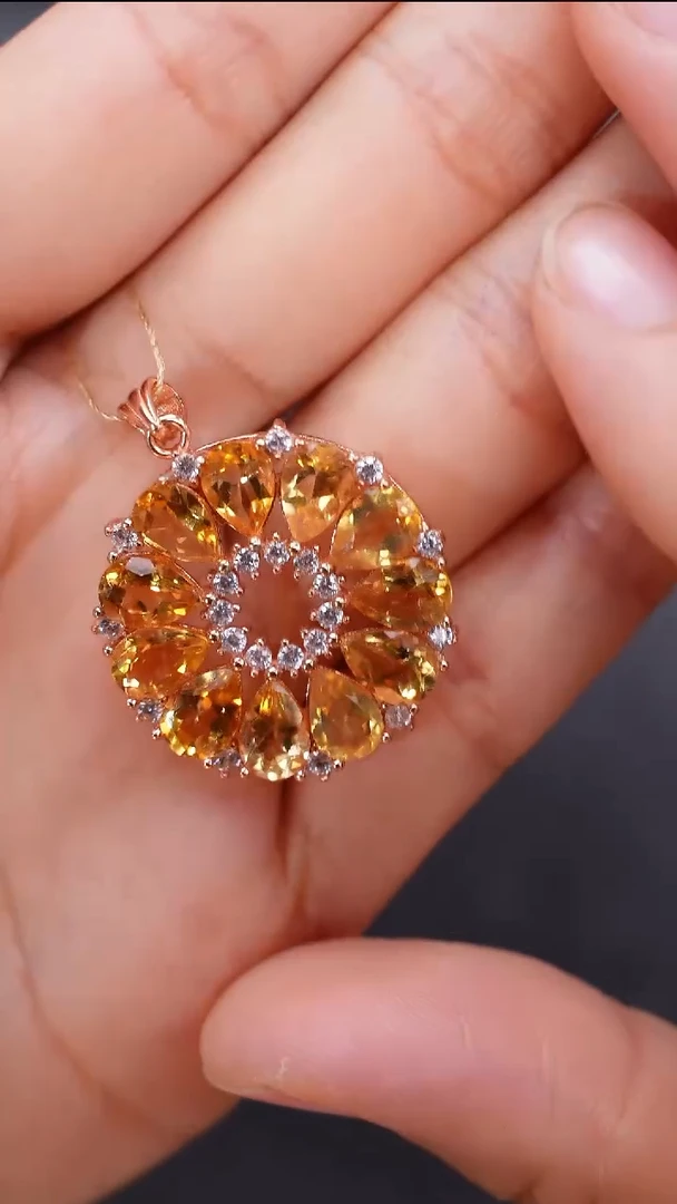 银S925镶嵌颈饰水晶颈饰