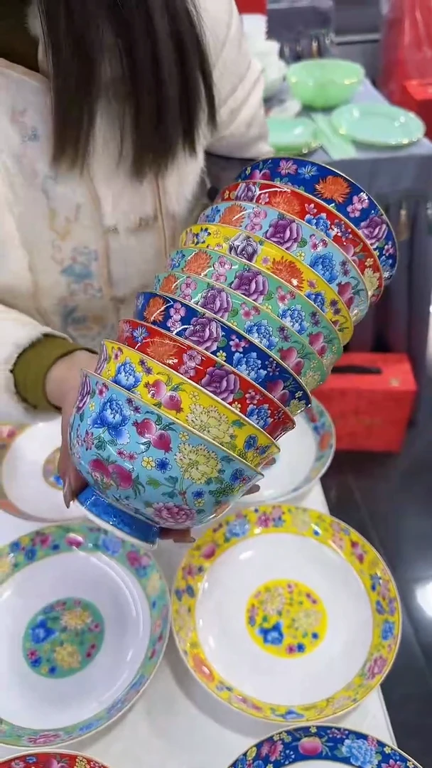 【闪购商品】瓷片5英寸饭碗10个景德镇陶瓷