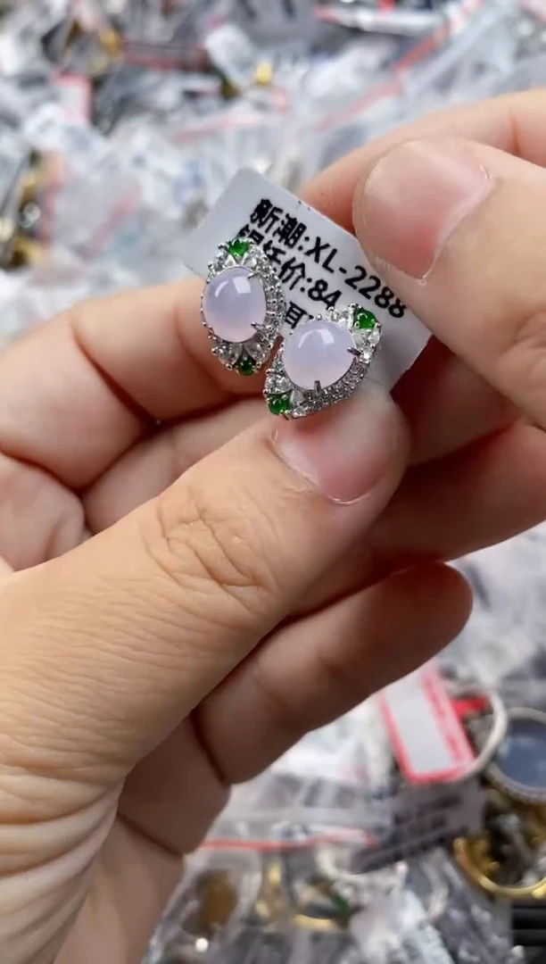 翡翠戒指银S925镶嵌9999     10