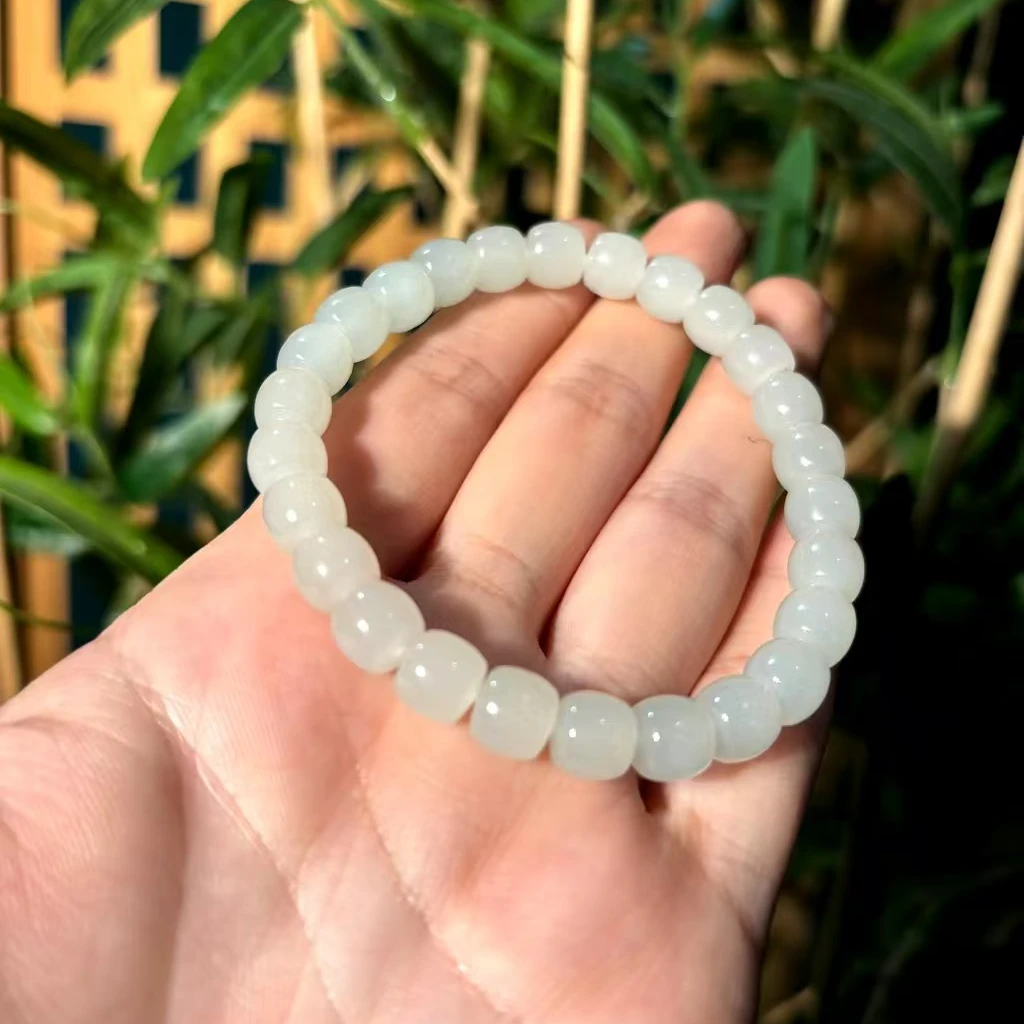 【龍韵祥】和田玉直切7*8mm手串