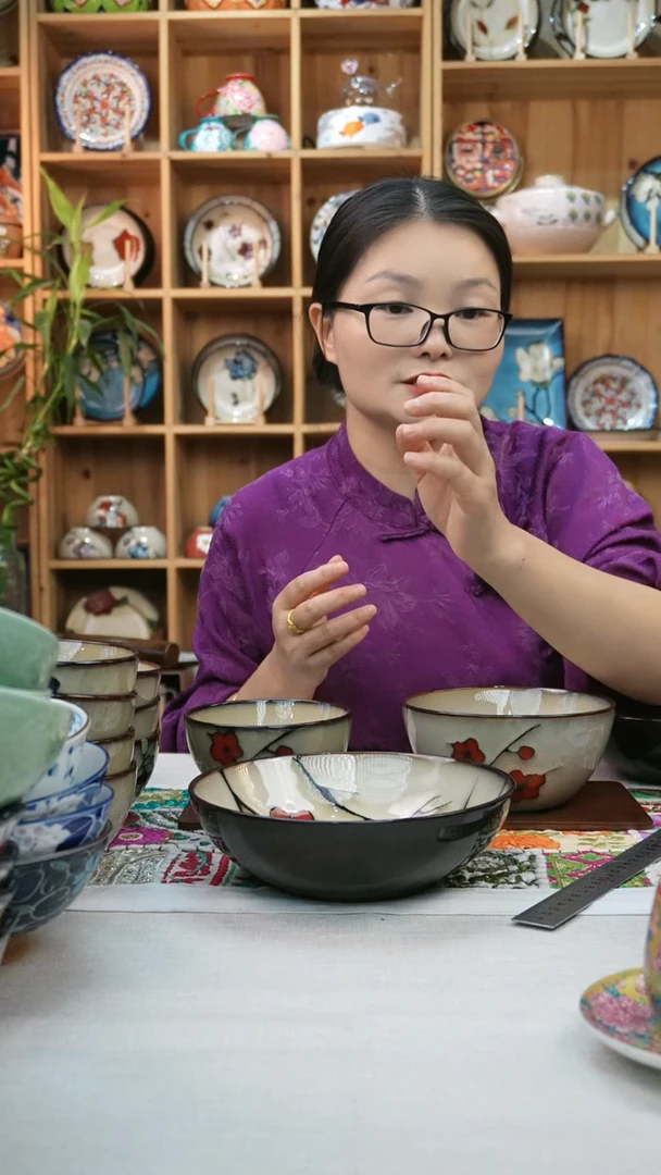瓷片小可高温陶瓷两只大面碗