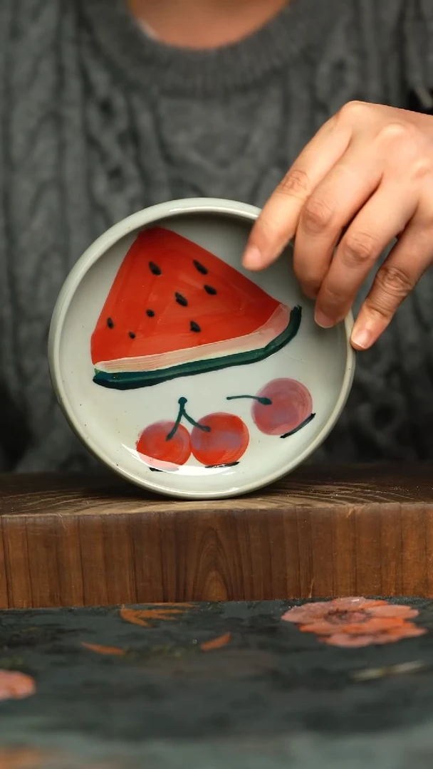 杯釉下彩手工手绘同款陶器