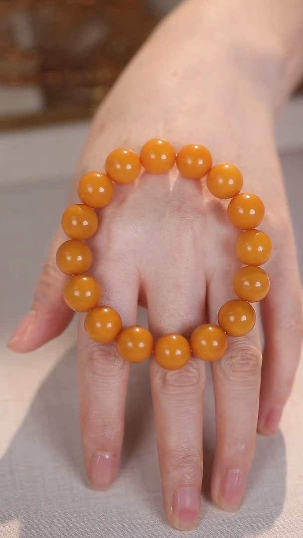 手链琥珀未镶嵌11-12mm手串
