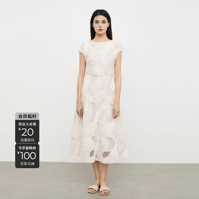 S·DEER圣迪奥女装时尚设计师显瘦气质收腰优雅连衣裙S252Z12B2