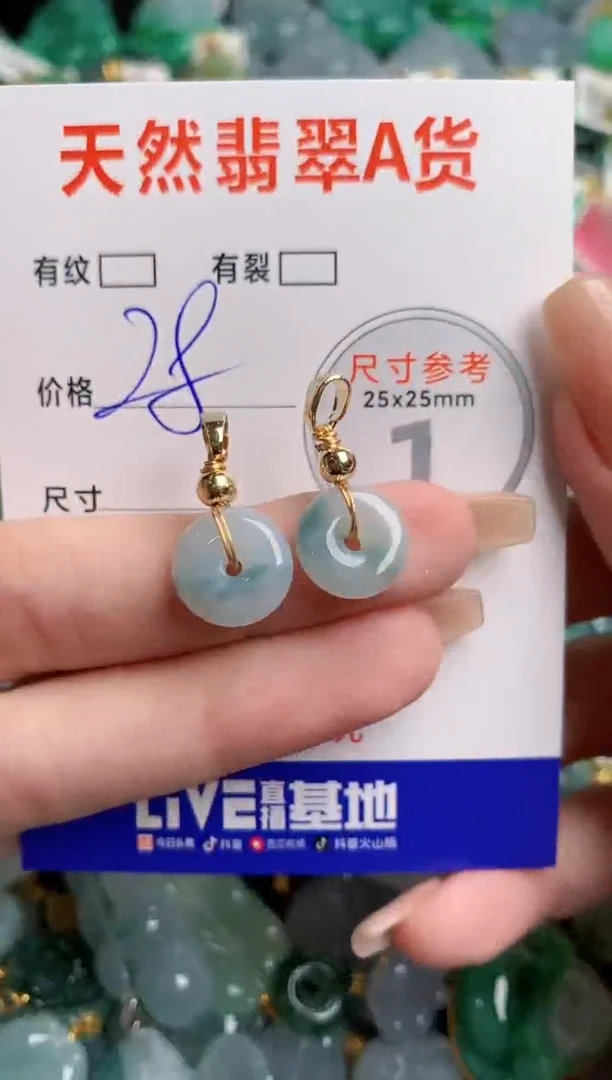 翡翠18K金镶嵌颈饰14003161