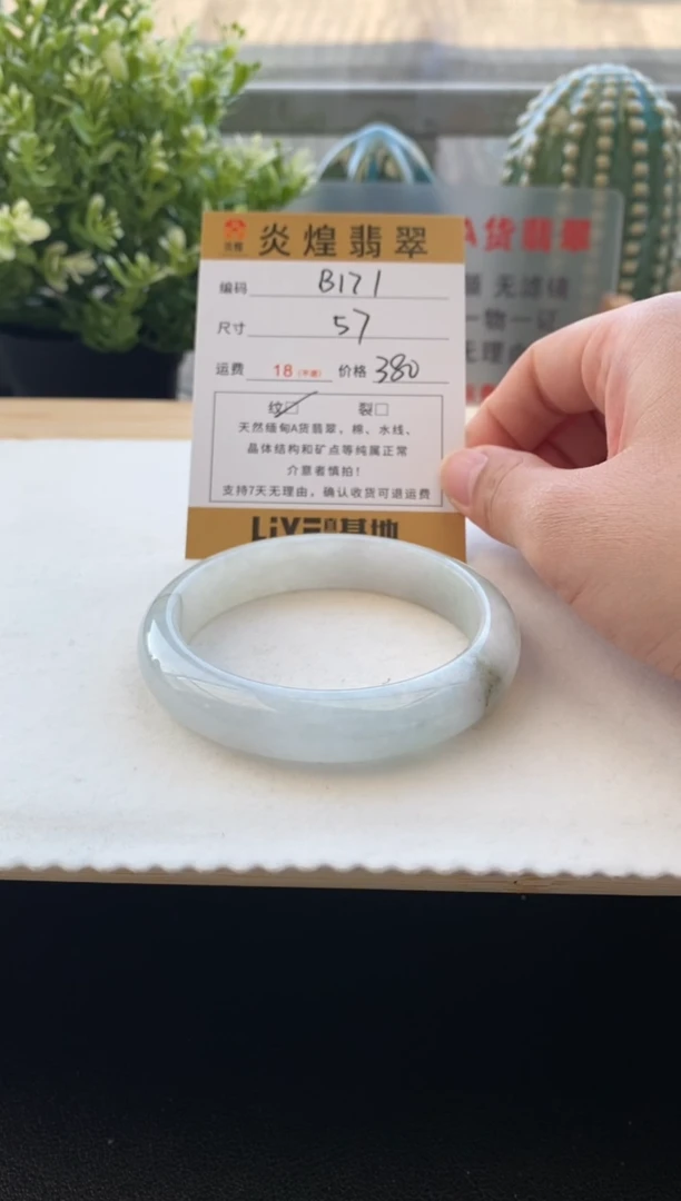 未镶嵌手镯翡翠57圈口 编码B171