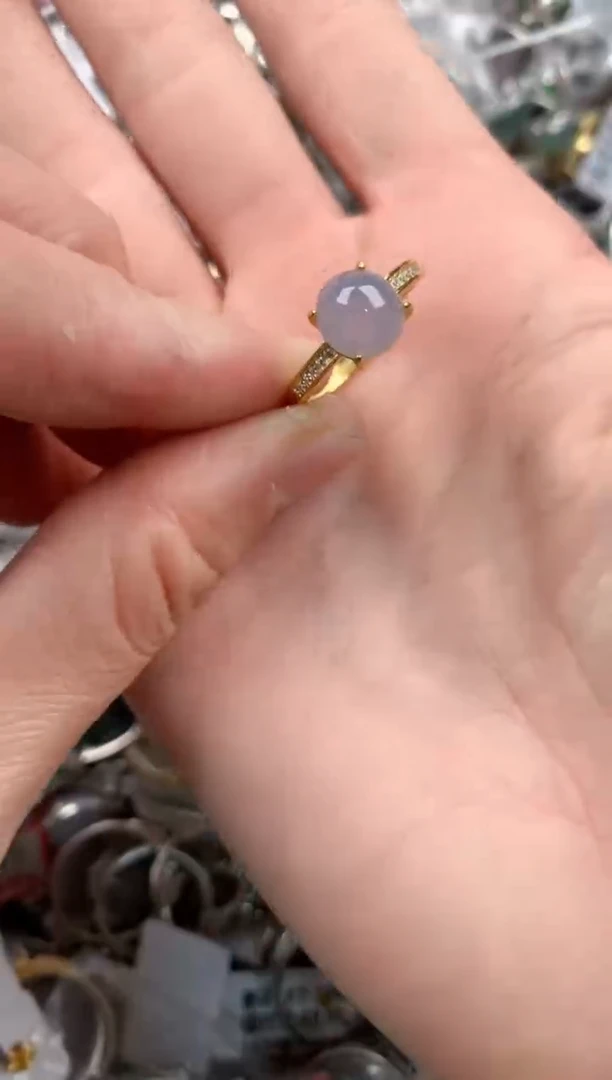 银S925镶嵌戒指翡翠10   2