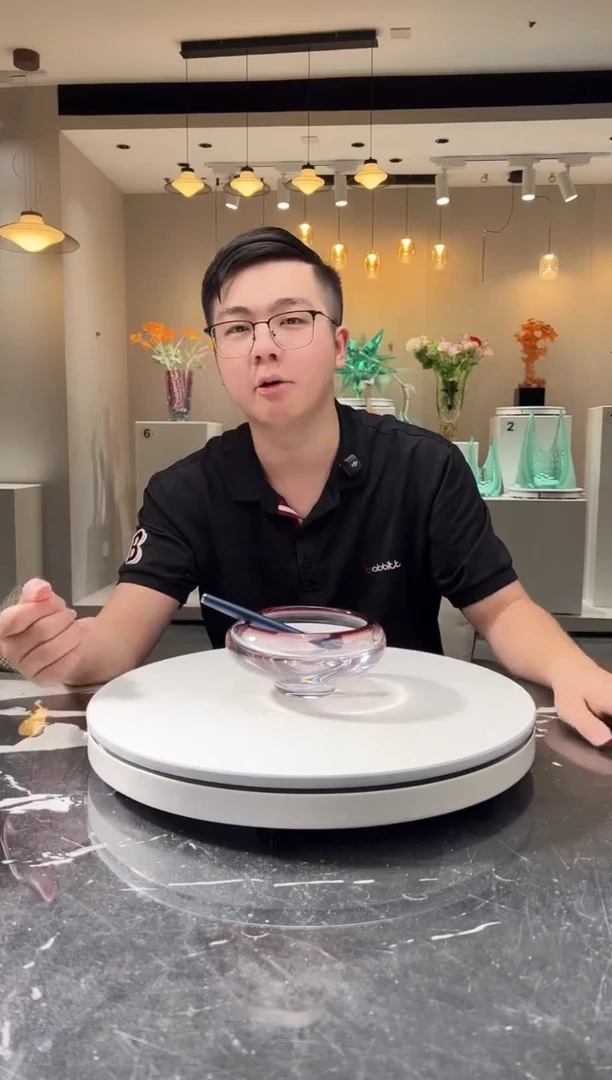 摆件巴比特美学-紫色边烟灰缸