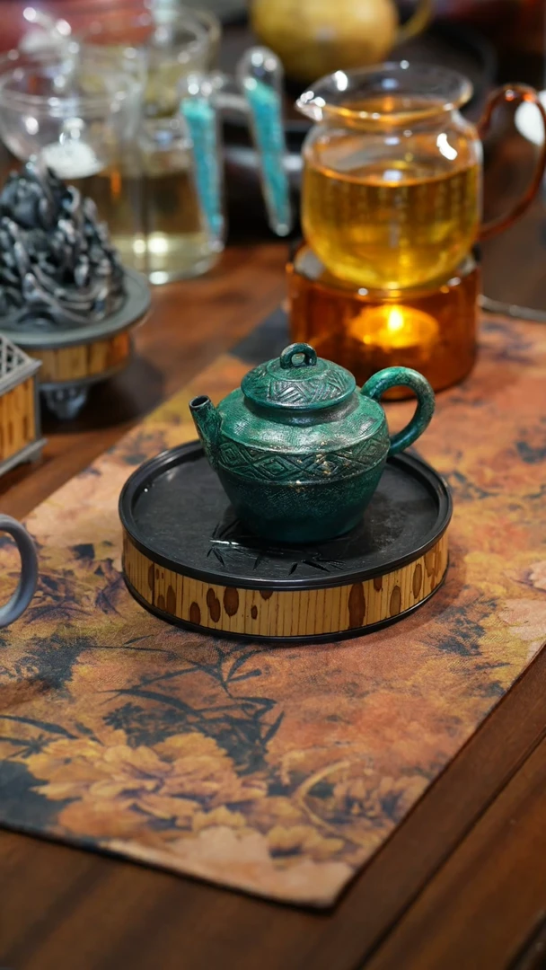 【闪购商品】梵汝绿大漆小壶哈哈哈哈哈