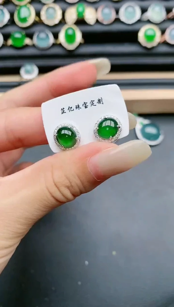 翡翠戒指银S925镶嵌1111111