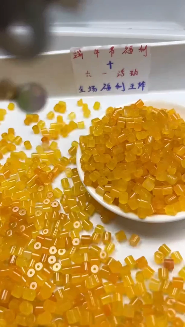 玛瑙/玉髓颈饰未镶嵌w1411黄翡色桶珠5mm*30颗