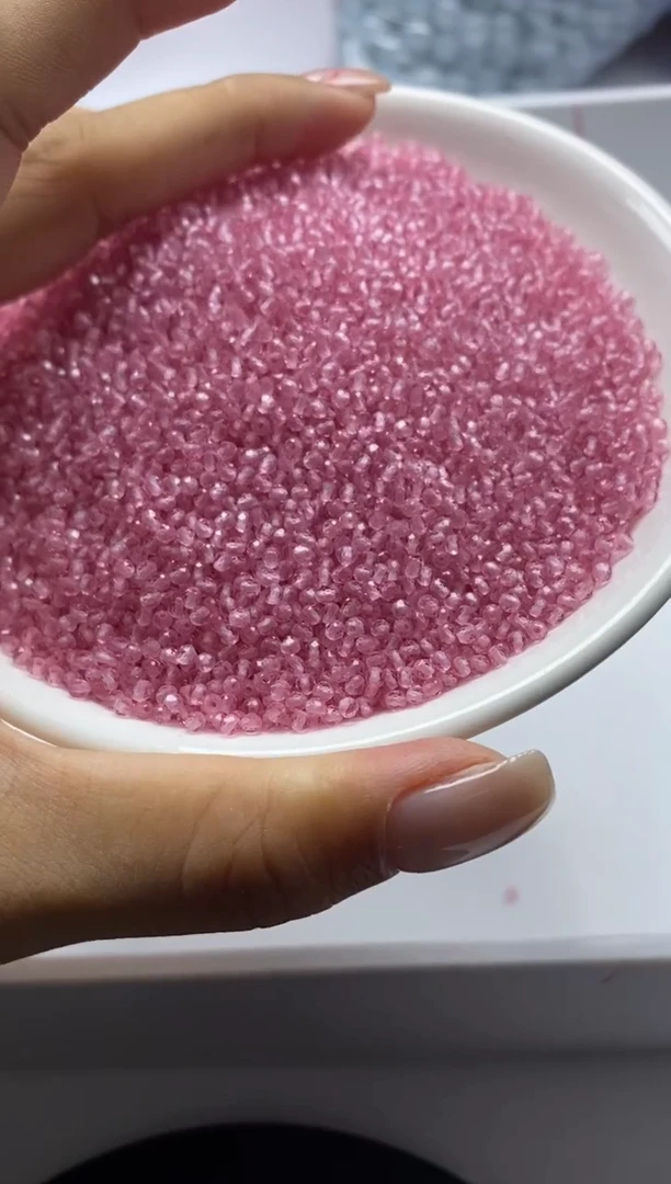 未镶嵌颈饰水晶W1909粉水晶切面2mm*100颗