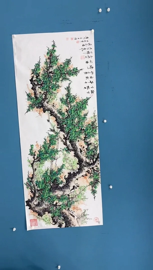【闪购商品】国画2.10-王夫怀-八尺绿梅61
