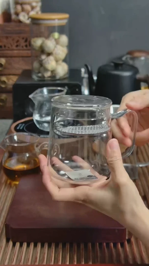 北大史玻璃月牙泡茶杯