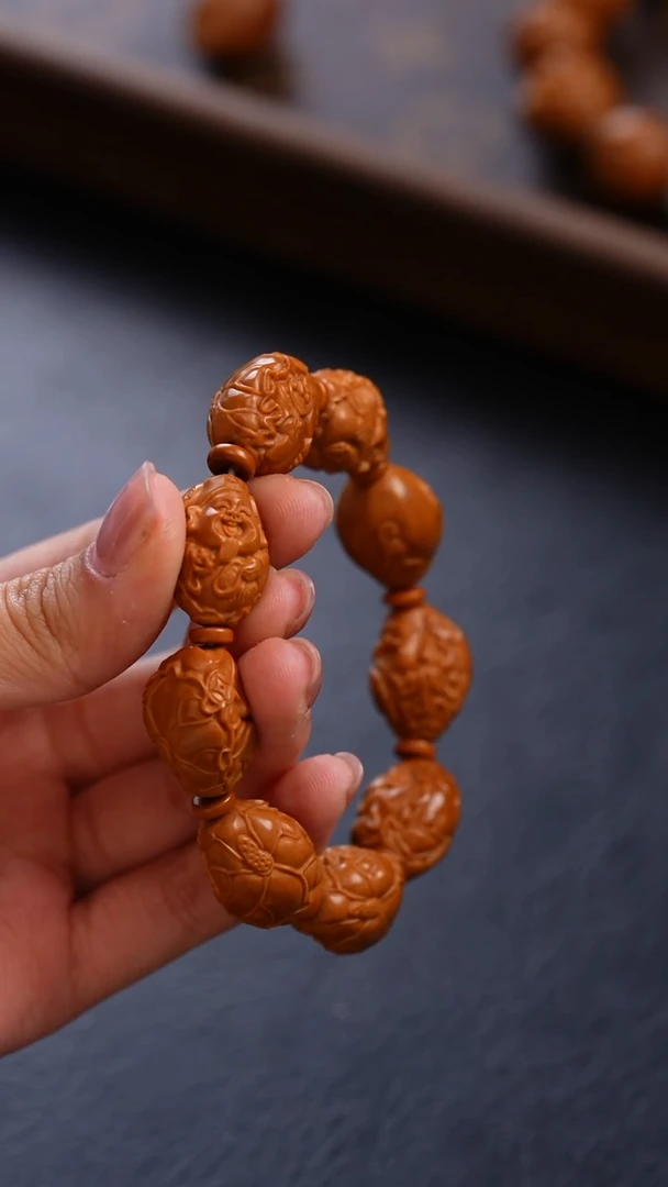 手串/手链橄榄核荷叶财神1.5