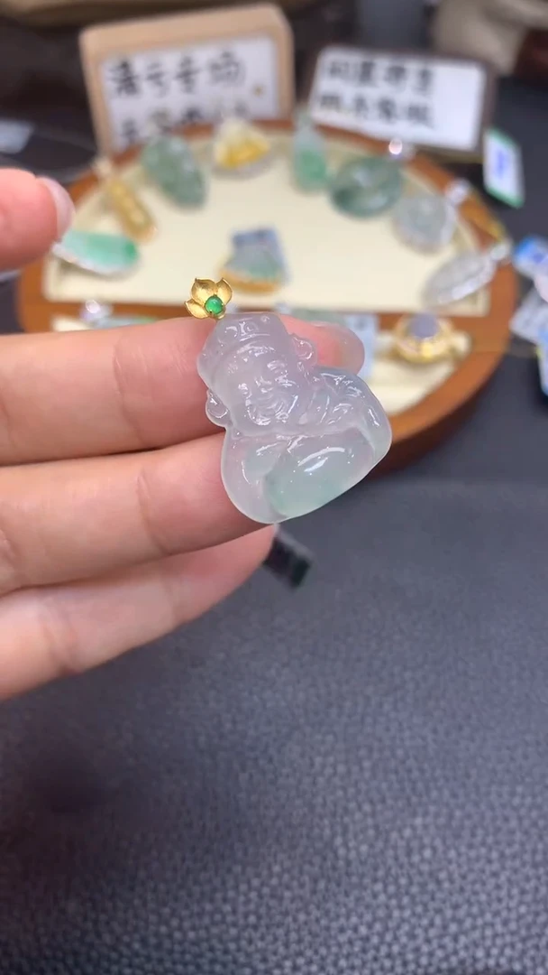 18K金镶嵌定制翡翠A151