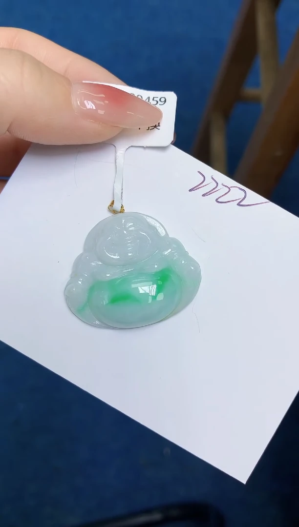 翡翠18K金镶嵌颈饰 天然缅甸翡翠A货