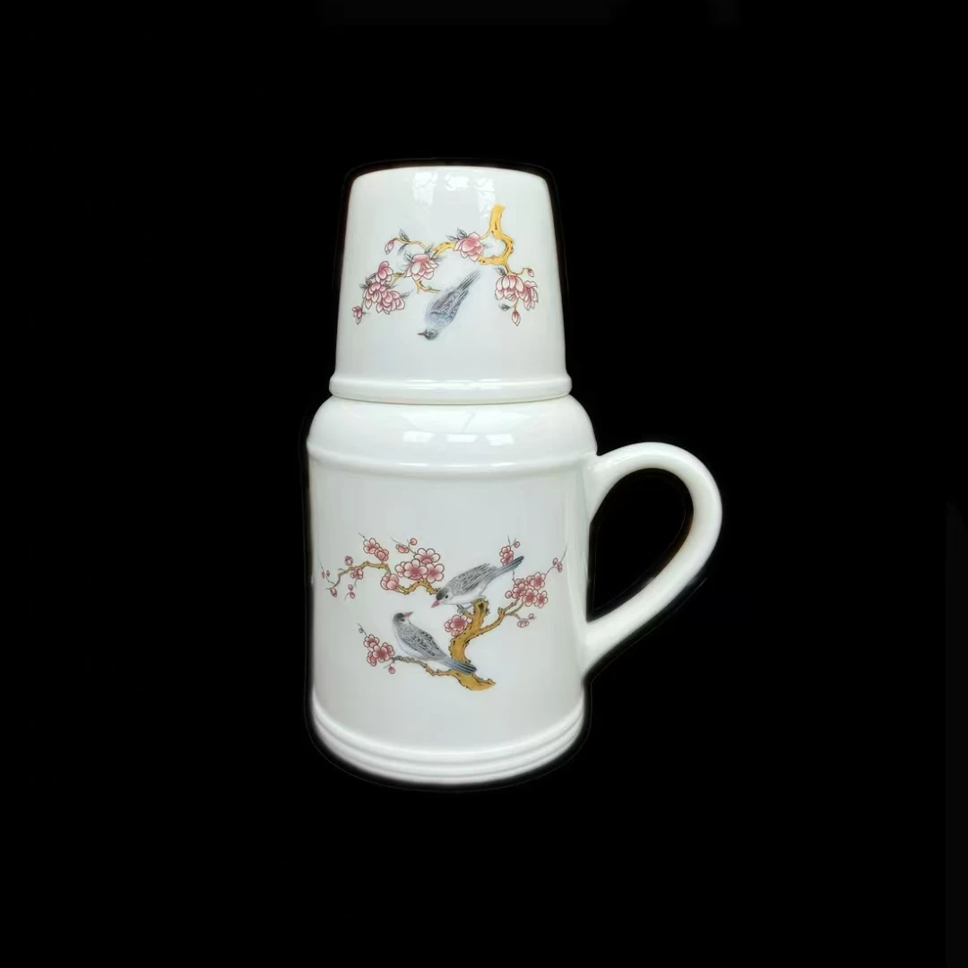 白瓷-喜上眉梢暖水壶茶壶-D-0104