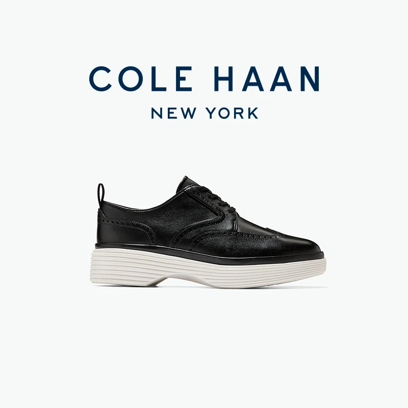 Cole Haan/歌涵25新款女鞋牛津鞋皮革休闲鞋厚底鞋增高皮鞋W33787