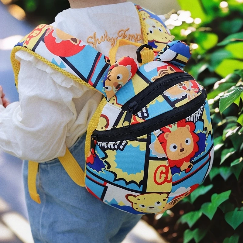 女童小背包宝宝双肩包幼儿书包拜年防走失一岁两岁轻便卡通牵引绳