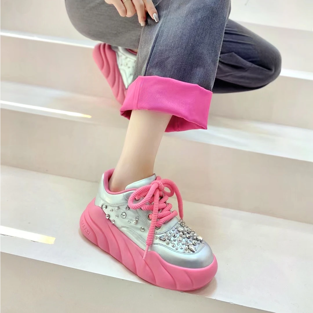 【断码亏本清货】仅剩一双36码时尚真皮休闲鞋厚底舒适百搭老爹鞋女