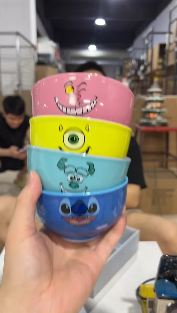 瓷片原盒100周年碗4件套