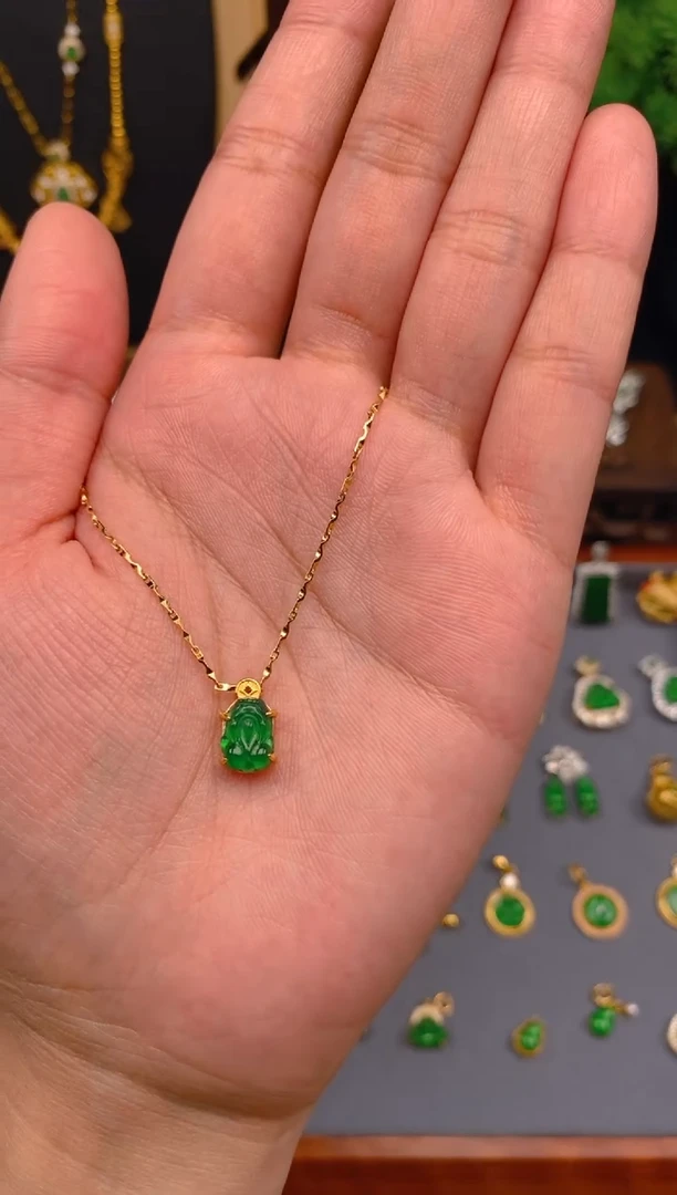 【闪购商品】翡翠吊坠(不含链)银S925镶嵌貔貅潘多拉