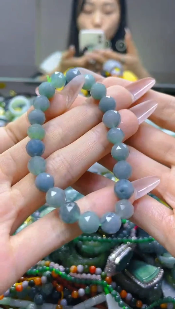 翡翠未镶嵌颈饰7MM/A/翡翠A货一图一物